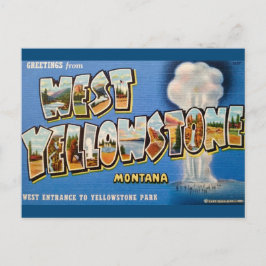 West Yellowstone Nationalpark Postcard Karte
