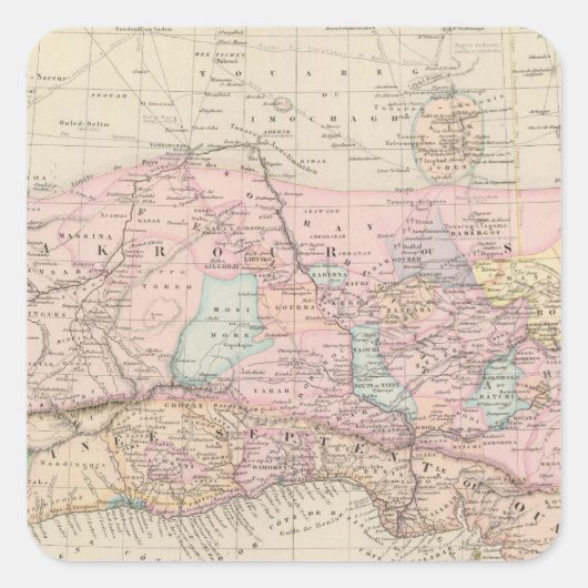 Westafrika 2 quadratischer aufkleber (Vorderseite)