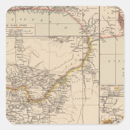 Westafrika 2 quadratischer aufkleber (Vorderseite)