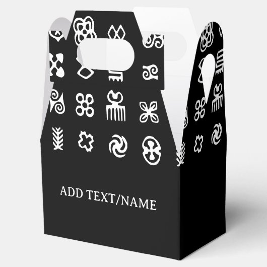 Westafrika Adinkra Symbole Geschenkschachtel (Geöffnet)