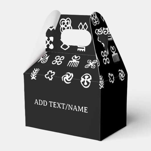 Westafrika Adinkra Symbole Geschenkschachtel (Vorderseite)