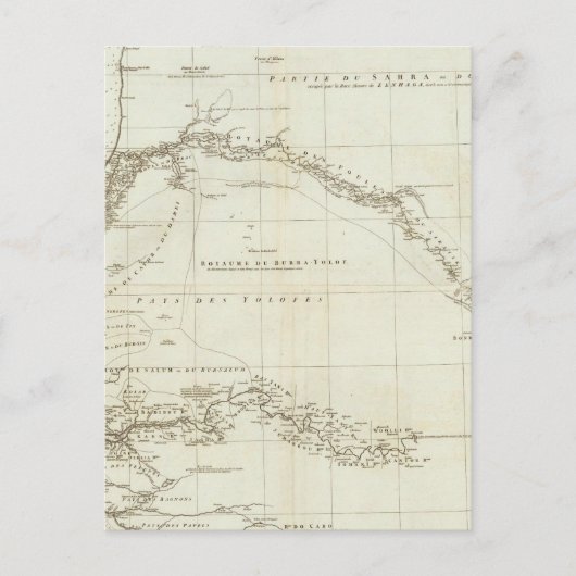 Westafrika mit geografischen Angaben Postkarte (Vorderseite)