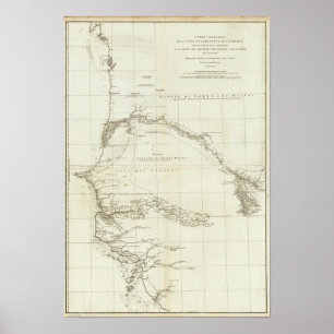 Westafrika mit geographischen Anmerkungen Poster