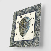 Westafrika Quadratische Wanduhr (Winkel)