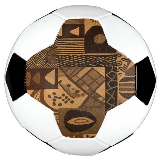Westafrikanische Designelemente in neutralen Farbe Fußball (Gedreht)