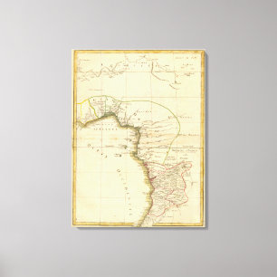 Westafrikanische Landkarte Leinwanddruck