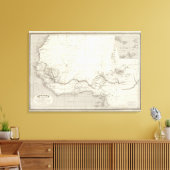 Westafrikanische Landkarte Leinwanddruck (Insitu (Wohnzimmer))