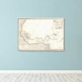 Westafrikanische Landkarte Leinwanddruck (Insitu (Holzboden))