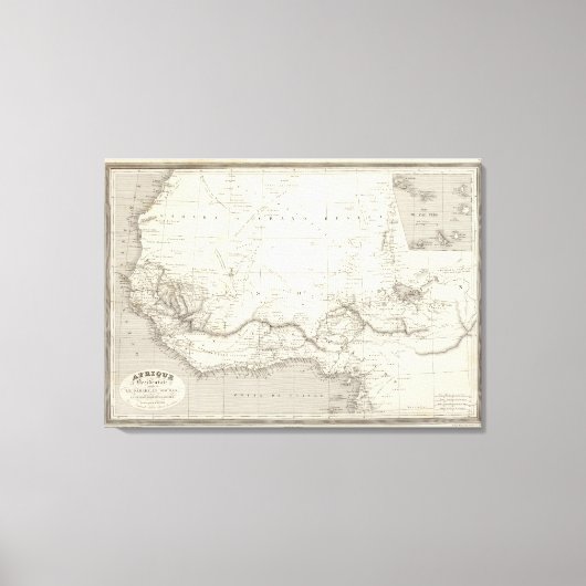 Westafrikanische Landkarte Leinwanddruck (Vorderseite)