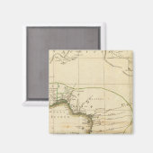 Westafrikanische Landkarte Magnet (Vorderseite/Rückseite)