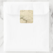 Westafrikanische Landkarte Quadratischer Aufkleber (Tasche)