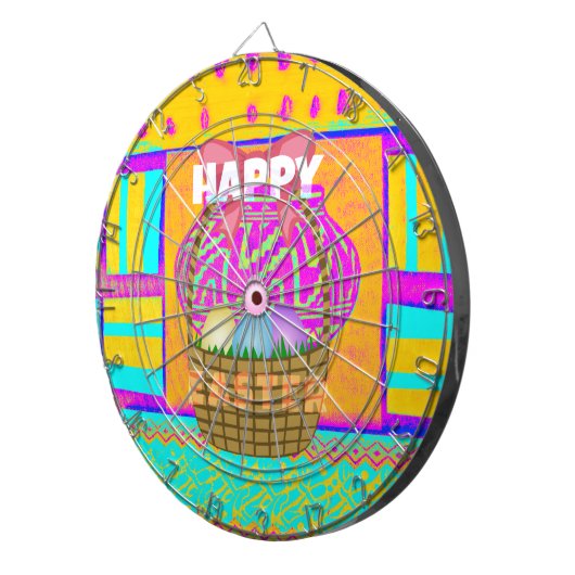 Westafrikanischer Inspirierter Osterkorb Dartscheibe (Vorderseite rechts)