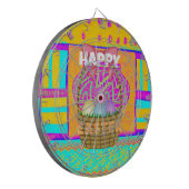 Westafrikanischer Inspirierter Osterkorb Dartscheibe (Vorderseite Links)