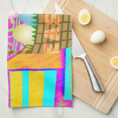 Westafrikanischer Inspirierter Osterkorb Geschirrtuch (Viertel Falte)