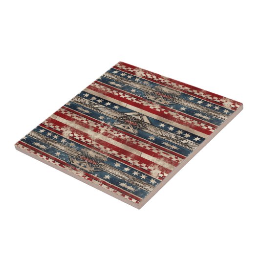 Westamerikanische Flagge Fliese (Seite)