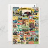 Westamerikanische Nationalparks Postkarte (Vorne/Hinten)