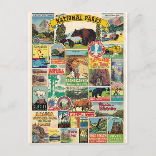 Westamerikanische Nationalparks Postkarte