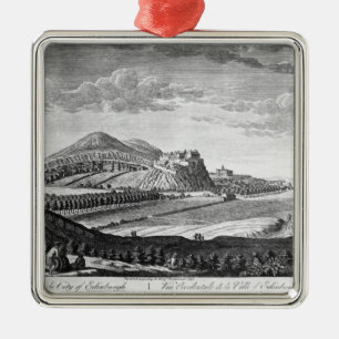 Westansicht der Stadt von Edinburgh, 1753 Silbernes Ornament