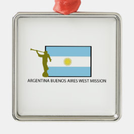 WESTauftrag LDS ARGENTINIENS BUENOS AIRES Silbernes Ornament