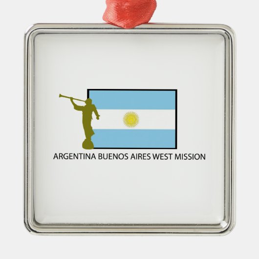WESTauftrag LDS ARGENTINIENS BUENOS AIRES Silbernes Ornament (Vorne)
