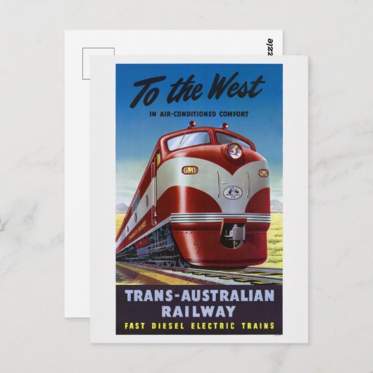 Westaustralenbahn Postkarte (Vorne/Hinten)