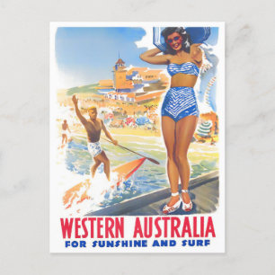 Westaustralien Vintage-Reise Postkarte