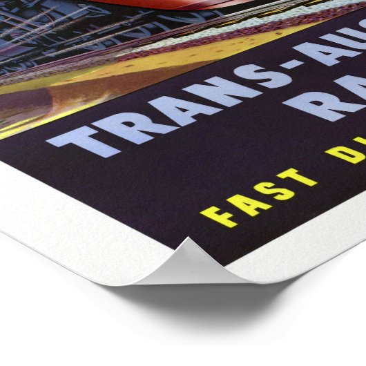 Westaustralische Eisenbahn-Plakat Poster (Ecke)