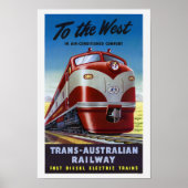 Westaustralische Eisenbahn-Plakat Poster (Vorne)