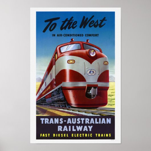 Westaustralische Eisenbahn-Plakat Poster (Vorne)