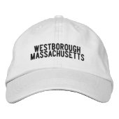 Westborough Massachusetts Hat Bestickte Baseballkappe (Vorderseite)