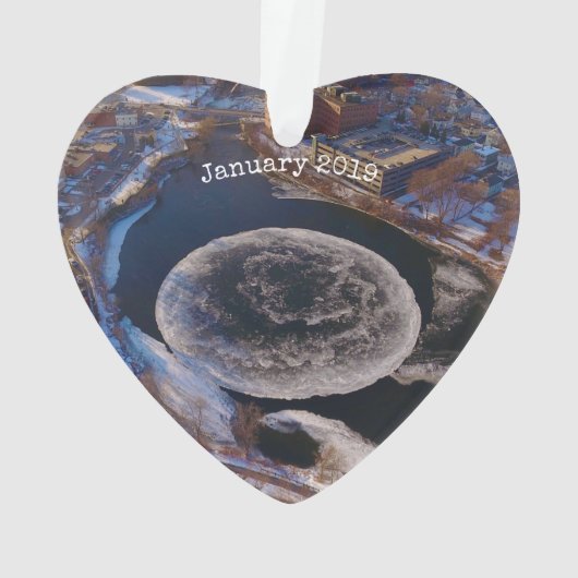 Westbrook Ice Disk Maine Ornament (Rückseite)