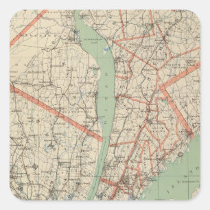 Westchester Co u. Umgebungen Quadratischer Aufkleber