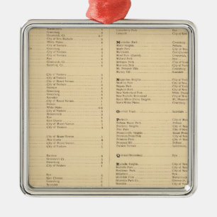 Westchester Landkreis, New York 4 Silbernes Ornament