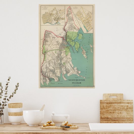 Westchester, Städte am Pelham Poster (Küche)