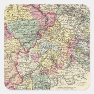 Westdeutschland 2 quadratischer aufkleber