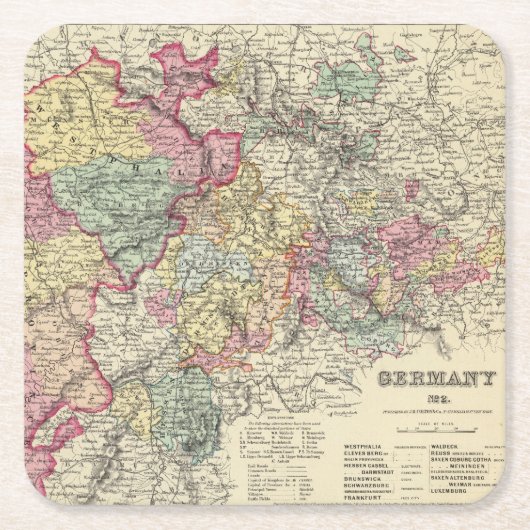 Westdeutschland 2 rechteckiger pappuntersetzer (Vorderseite)