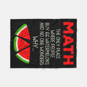 Weste Math Wassermelone Berechnungs-Witz-Lehrer Fleecedecke (Vorderseite (Horizontal))