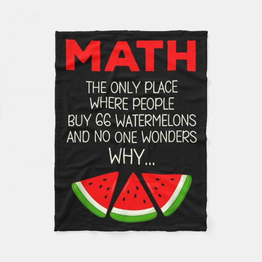 Weste Math Wassermelone Berechnungs-Witz-Lehrer Fleecedecke (Vorderseite)