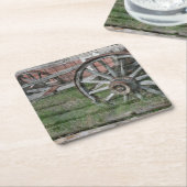 Wester Style Rustic Wagon Wheel Paper Untersetzer (angewinkelt)