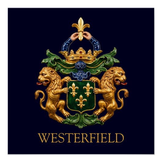 Westerfield Dutch Family Coat Of Arms.  Poster (Vorderseite)