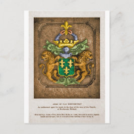 Westerfield, Niederländische Familienwappen. Postkarte