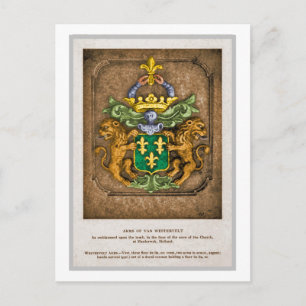 Westerfield, Niederländische Familienwappen. Postkarte