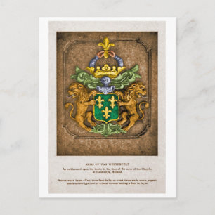 Westerfield, Niederländische Familienwappen. Postkarte
