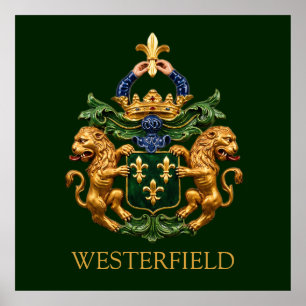 Westerfield niederländisches Familienwappen. Poster