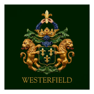 Westerfield niederländisches Familienwappen. Poster