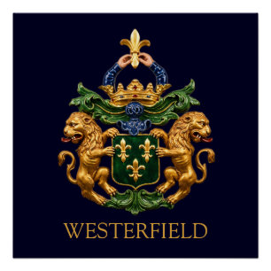 Westerfield niederländisches Familienwappen. Poster