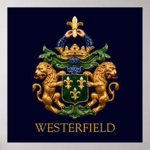 Westerfield niederländisches Familienwappen.  Poster