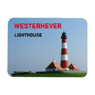 Westerhever Lighthouse, Wattenmeer, Deutschland Magnet