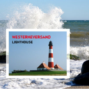 Westerhever Lighthouse, Wattenmeer, Deutschland Postkarte