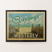 Westerly Beach Vintage Travel Puzzle (Horizontal)